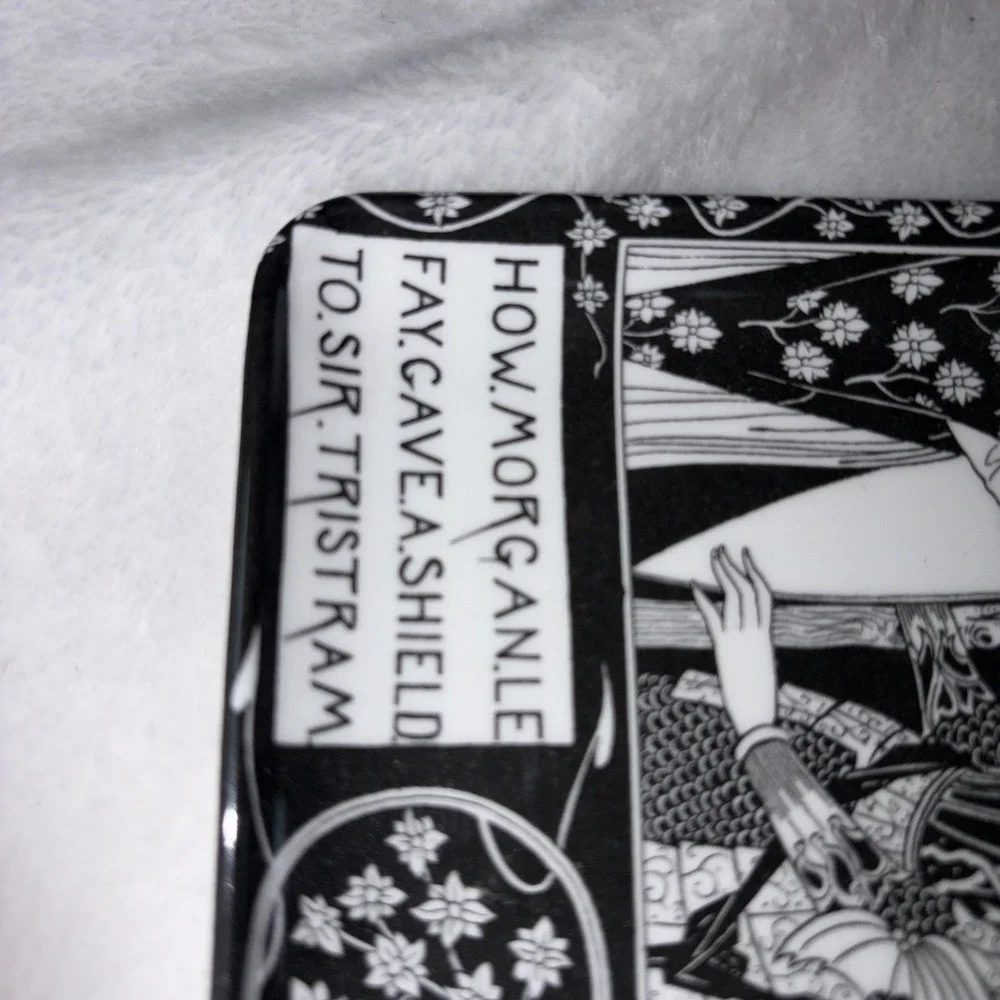 Vintage 70s Aubrey Beardsley Trinket Tray Illustrative  Melamine Mebel Italy EUC